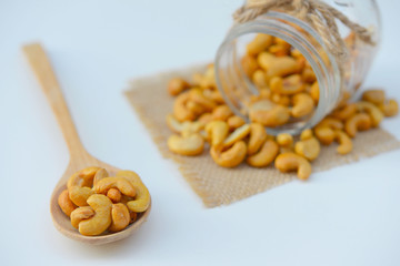 Roasted cashews. Organic roasted cashews
