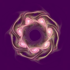 Digital art design. Abstract colorful fractal texture. Flower pattern