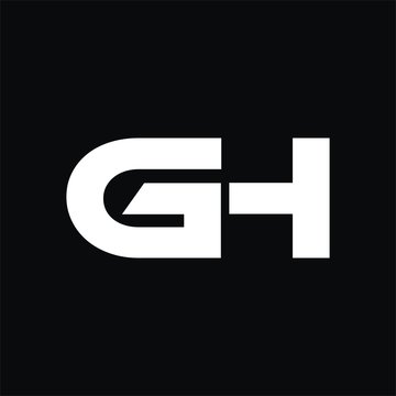 GH logo initial letter design template vector