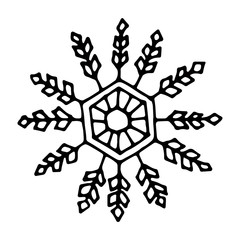 Snowflake. Icon graphic.