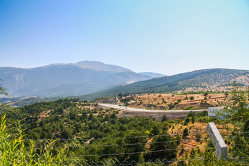 Fototapeta na wymiar road in the vicinity of the city of Denizli