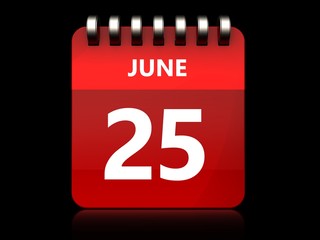3d 25 june calendar