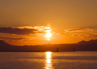 Naklejka premium 夕焼け 素材