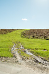 Brecon beacons landscape in the Welsh hills of the Begwns, United Kingdom.