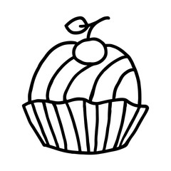 Christmas dessert. Traditional christmas food and desserts for Santa. Vector illustration.