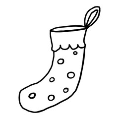 Vector illustration of collection of santa claus socks.