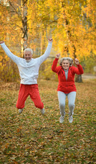 Amusing old couple