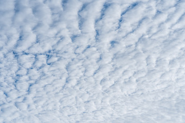 Blue sky and white clouds.