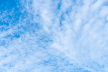 Blue sky and white clouds.