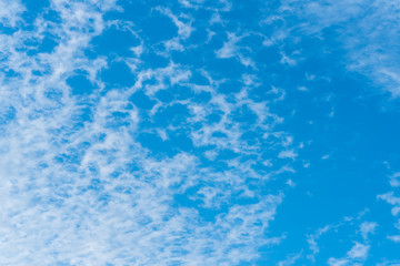 Blue sky and white clouds.
