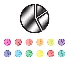 Fototapeta premium pie chart icon