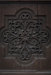 Grunge background - rusty antique door knocker