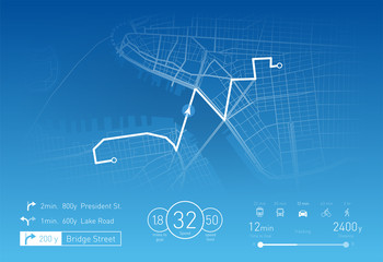 Custom Navigation system vector illustration