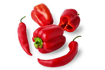 red pepper isolated on white background