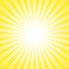 Obraz premium Pop Art template with stars, Retro sunburst ray in vintage style