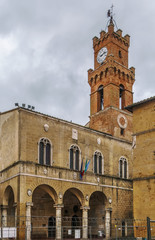 Fototapeta premium Clock tower in Pienza, Italy