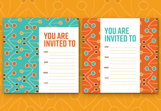 Circle and Line Event Invitation Layout 1