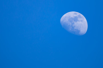 The moon photographed during the day.