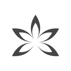 Simple lotus plant, Lotus silhouette icon 