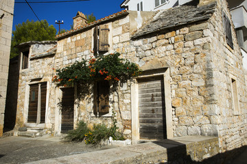 Fototapeta na wymiar Authentic dalmatian house in Komiza, Vis island - Croatia