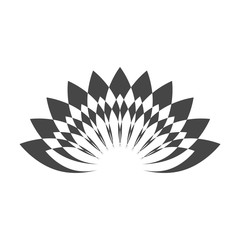 Simple lotus plant, Lotus silhouette icon 