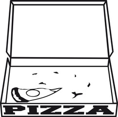 1 stück leer hunger aufgegessen pizza lecker schachtel karton fertig lieferrant lieferung