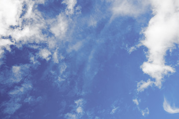 clouds in the blue sky