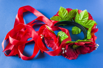 Ukrainian national ornaments braided, wedding, hoop .