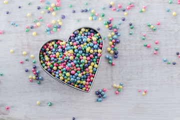 Candy Dots in a Heart Shape