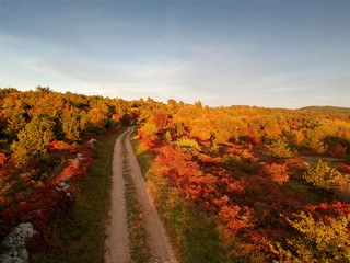 Fototapeta na wymiar Karst path in autumn