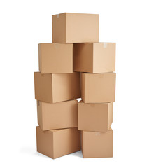 box package delivery cardboard carton stack