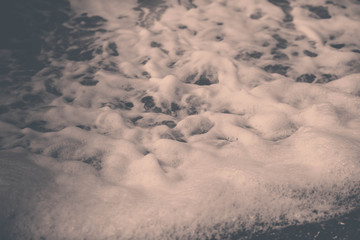 foaming water of the sea