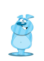 blue cartoon animal character
