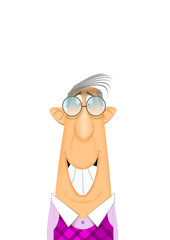 happy smiling guy wearing glasses