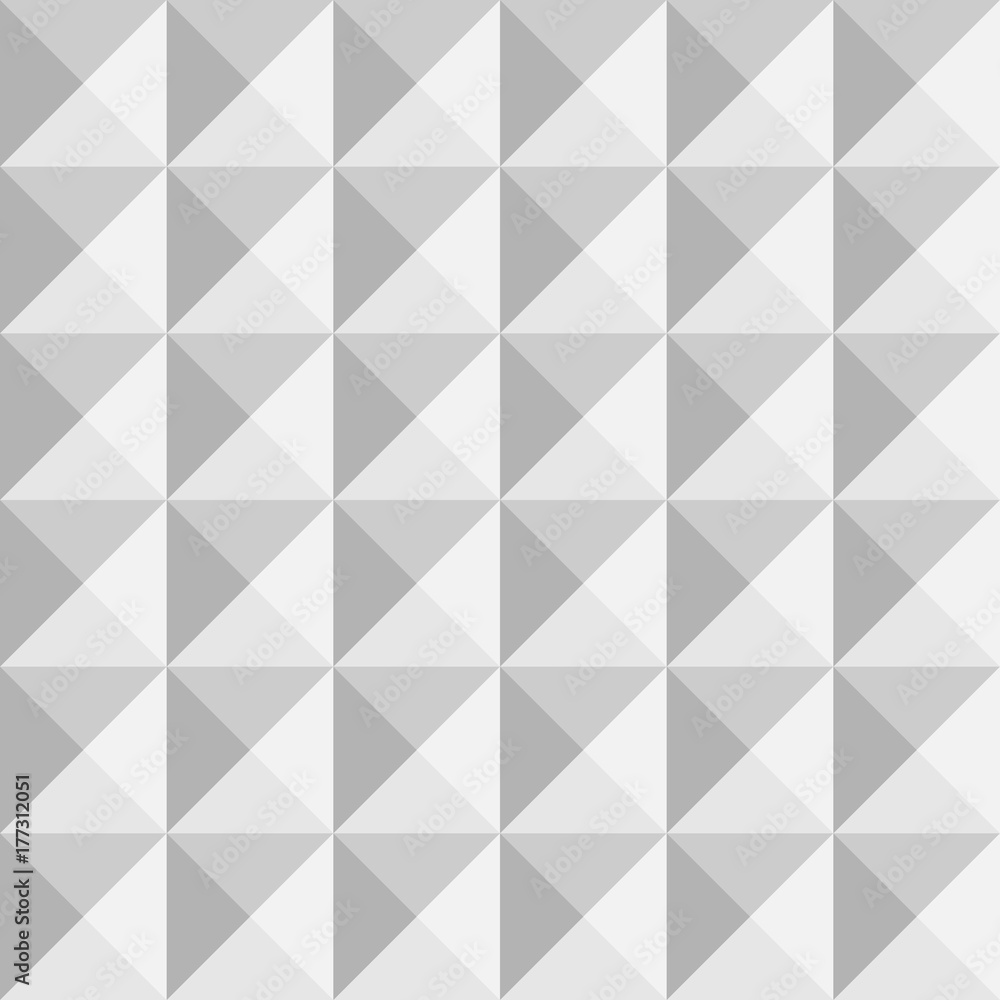 Poster 3d paper pyramids. seamless vector pattern background.
