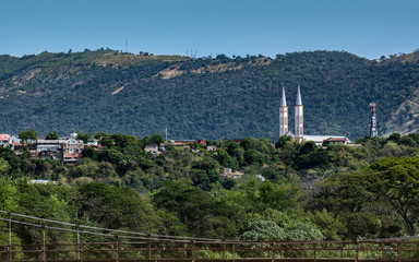 Obraz premium Distant view of the Tocaima church