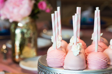 Pink Cake Pops