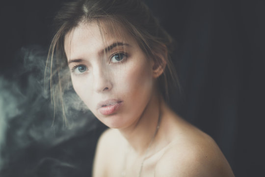 Girl with Smoke