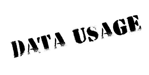 Data Usage rubber stamp. Grunge design with dust scratches. Effects can be easily removed for a clean, crisp look. Color is easily changed.