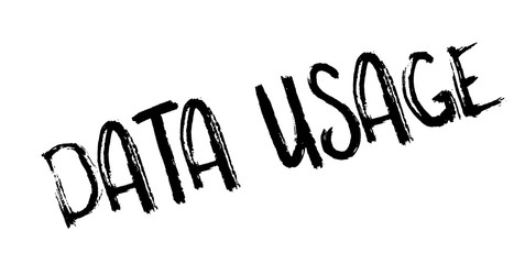 Data Usage rubber stamp. Grunge design with dust scratches. Effects can be easily removed for a clean, crisp look. Color is easily changed.
