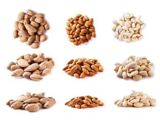 three tipes of almonds