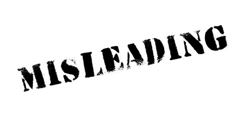 Misleading rubber stamp. Grunge design with dust scratches. Effects can be easily removed for a clean, crisp look. Color is easily changed.