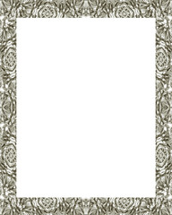 White Frame with Decorated Borders