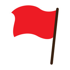 Red flag vector object icon