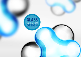 Digital techno bubble background template