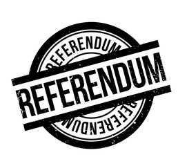 Referendum rubber stamp. Grunge design with dust scratches. Effects can be easily removed for a clean, crisp look. Color is easily changed.