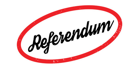 Referendum rubber stamp. Grunge design with dust scratches. Effects can be easily removed for a clean, crisp look. Color is easily changed.