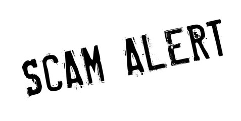 Scam Alert rubber stamp. Grunge design with dust scratches. Effects can be easily removed for a clean, crisp look. Color is easily changed.
