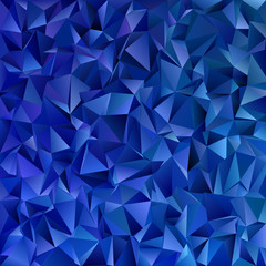 Geometrical abstract irregular triangle tile pattern background - mosaic vector design from triangles in dark blue tones