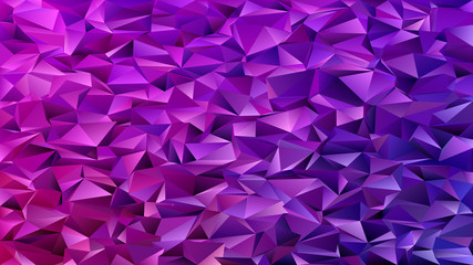 Purple abstract mosaic chaotic triangle pattern background - geometrical vector graphic design from colored triangles in dark tones